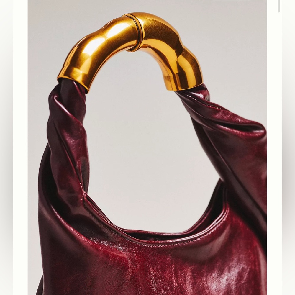 Anthropologie Vegan Leather Gilded Shoulder Bag - Picture 2 of 2